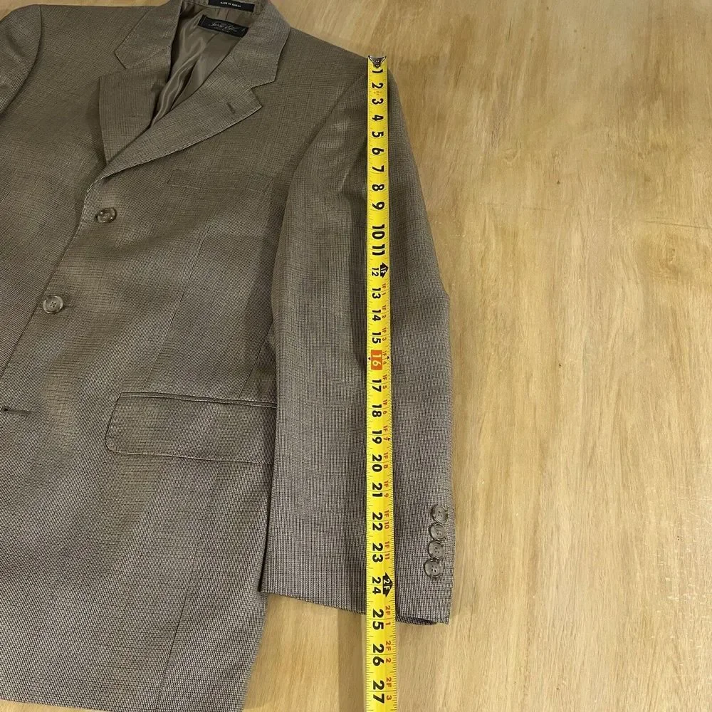 Tasso Elba Blazer Sport Coat Jacket Mens 38R Classic Fit Silk Wool‎ 3 Button